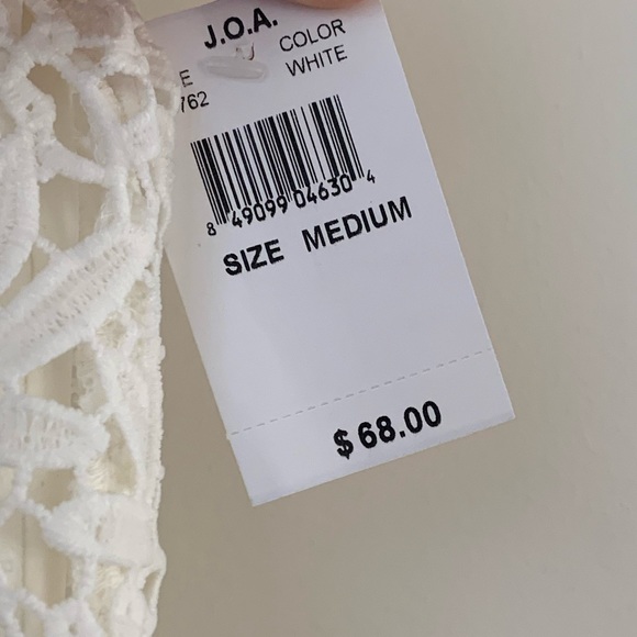 J.O.A White Crotchet Flare Skit Short Boho Flowy Zip Up Lined NWT Women's M - Picture 5 of 6